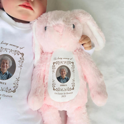 1st Easter In Heaven - Personalized Stuffed Bunny