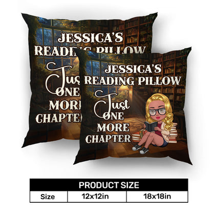 Just One More Chapter - Personalized Crystal Velvet Pillow