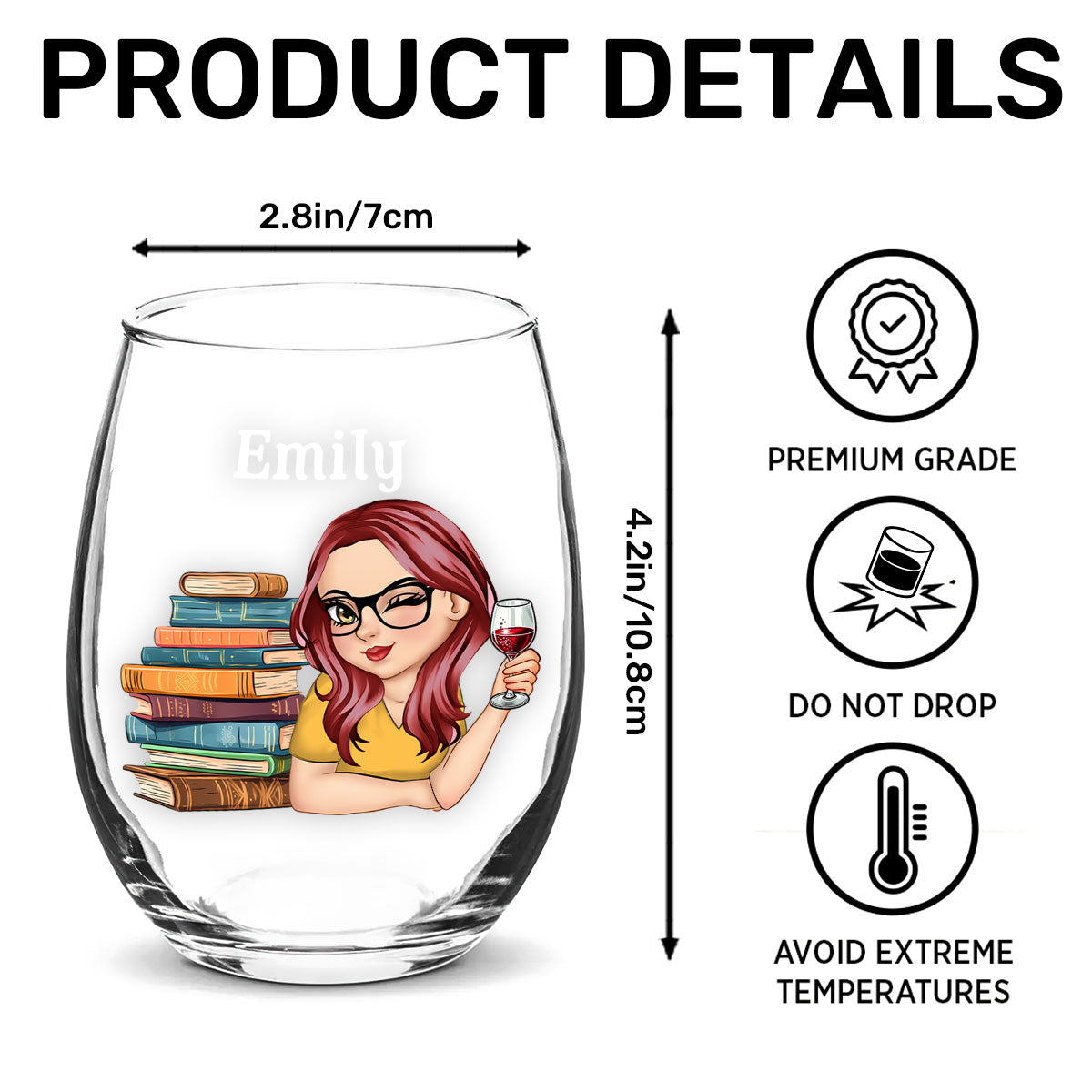 A Woman Cannot Survive On Wine Alone - Personalized Stemless Wine Glass