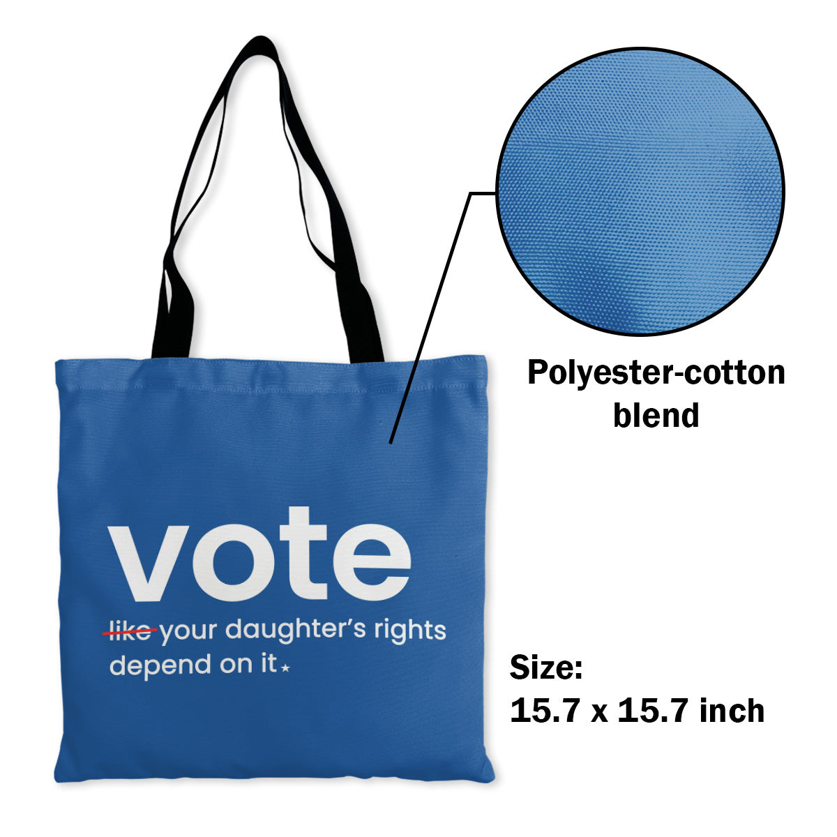 Vote Like Your Daughter's Rights Depend On It Tote Bag TBF410