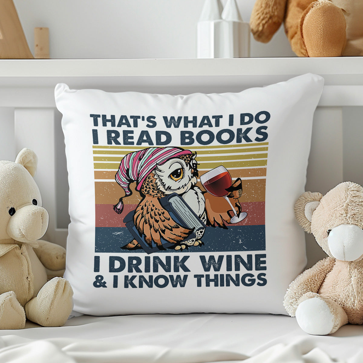 I Drink Wine And I Know Things Book Lovers Gift PILS11