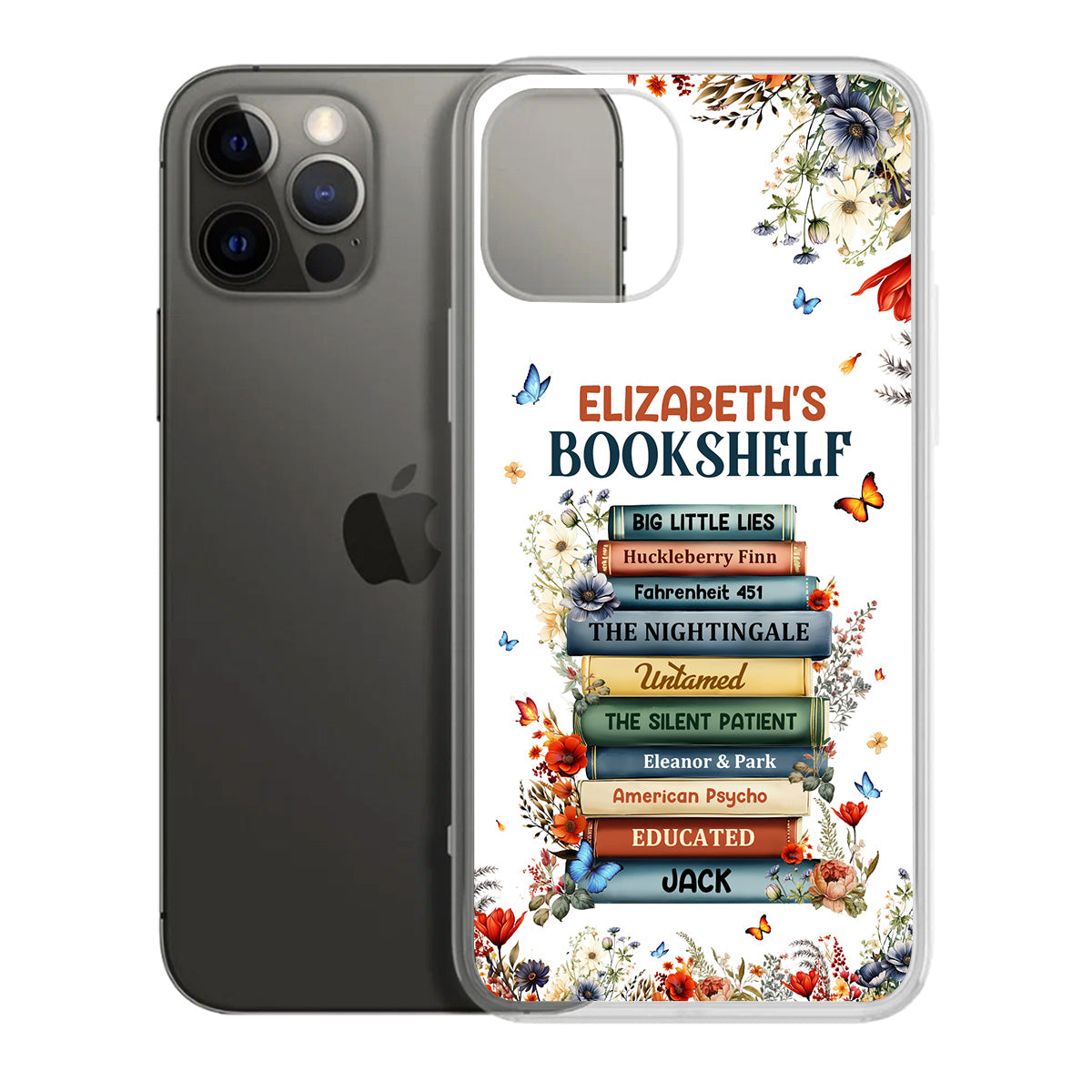 Bookshelf - Personalized Clear Silicone Phone Case