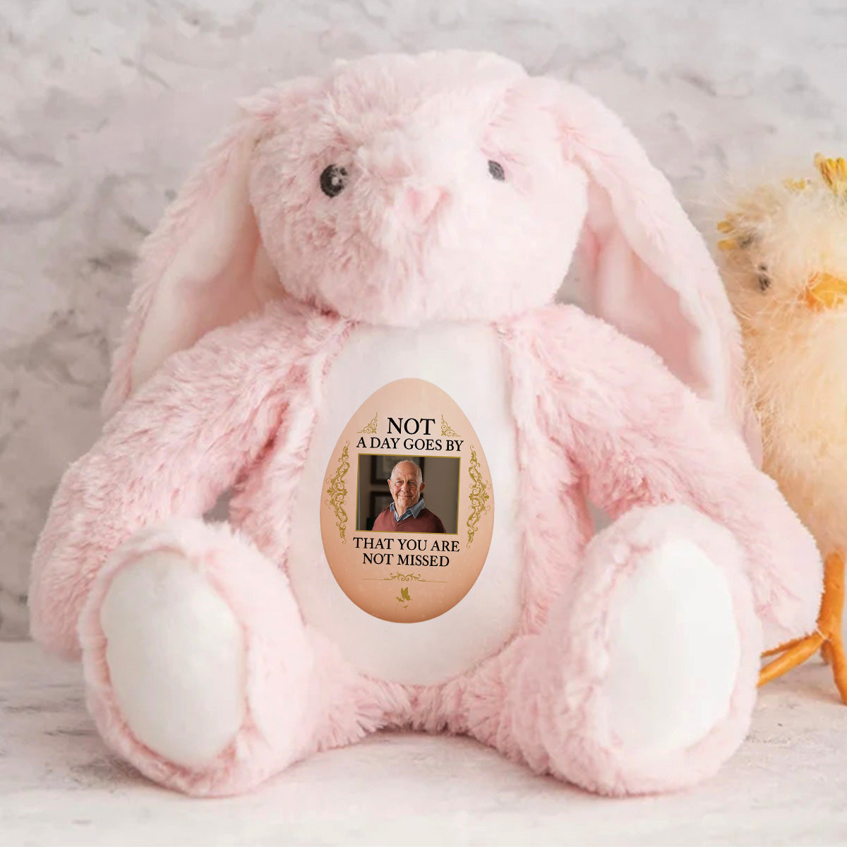 Not a Day Goes By That You Are Not Missed - Personalized Stuffed Bunny