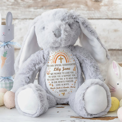 Baby Christening Gift - Personalized Stuffed Bunny