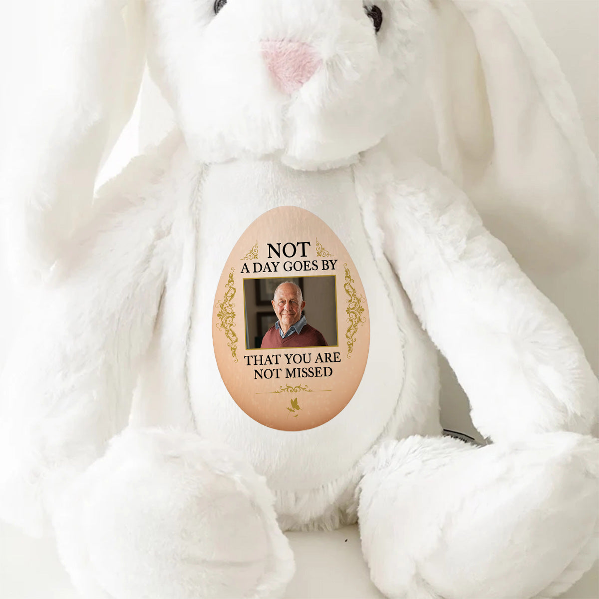 Not a Day Goes By That You Are Not Missed - Personalized Stuffed Bunny