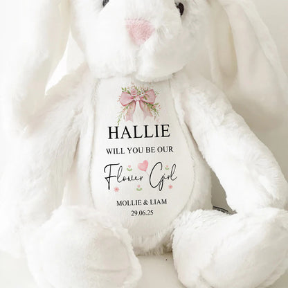 Page Boy Flower Girl - Personalized Stuffed Bunny