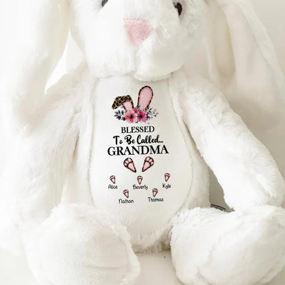 Blessed To Be Called Grandma - Personalized Stuffed Bunny