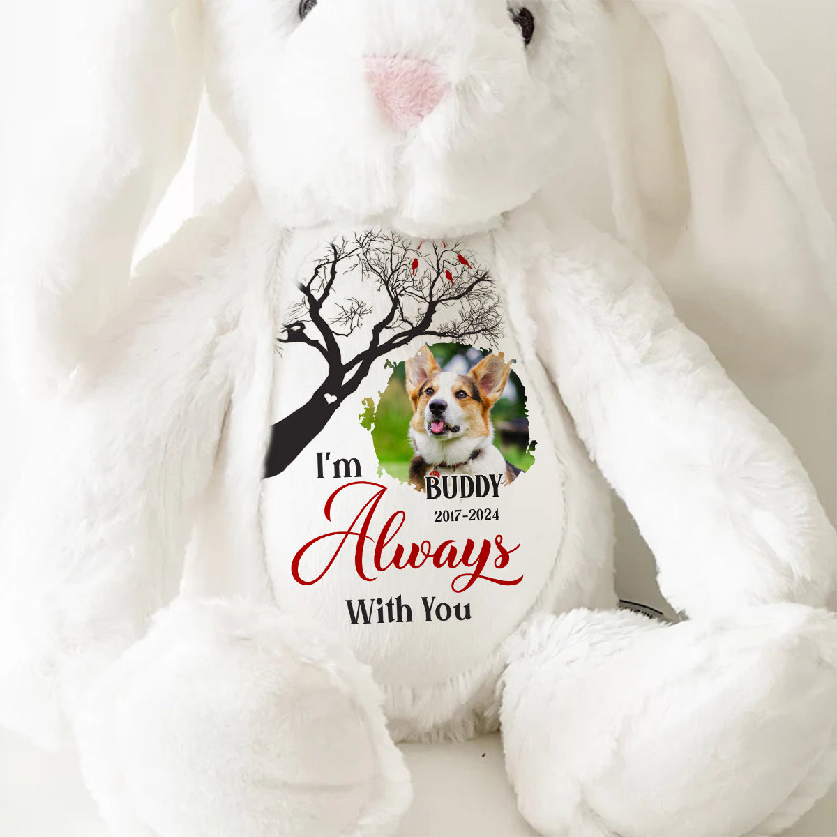 I'm Always With You - Personalized Stuffed Bunny