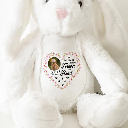 Once By My Side Forever In My Heart - Personalized Stuffed Bunny