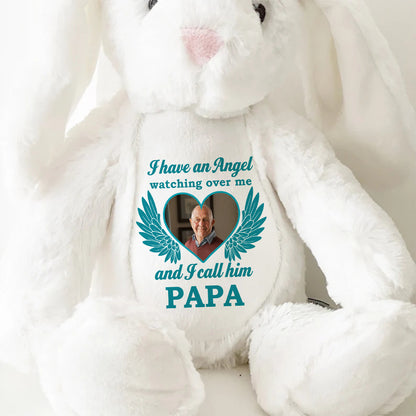 I Have An Angel Watching Over Me - Personalized Stuffed Bunny