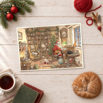 Literary Cats – Advent Calendar for Cat and Book Lovers - Personalized Advent Calendar Card