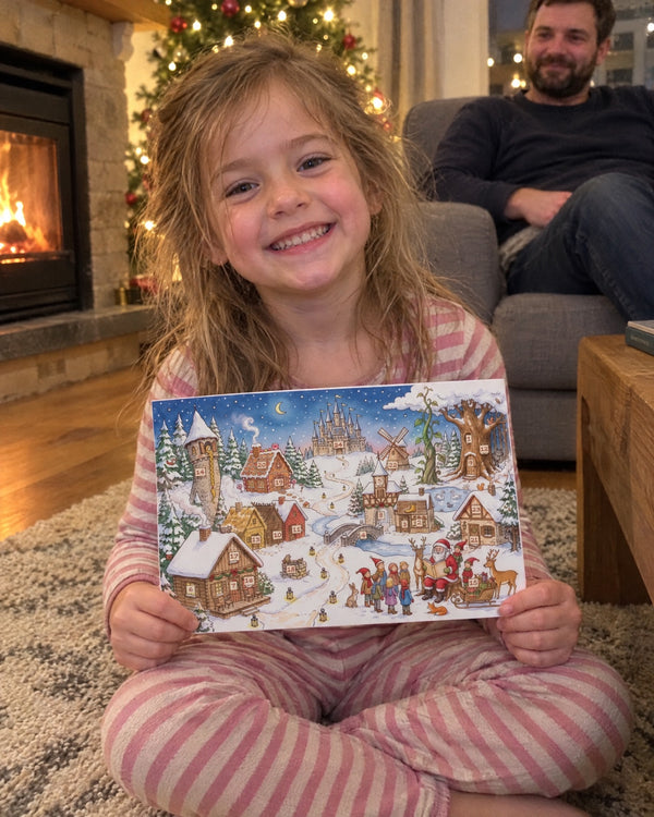 Pajama guesses — Santa's Fairy Tale Forest advent calendar card at home