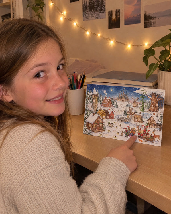 Too old for advent calendars? — Santa's Fairy Tale Forest advent calendar card at home