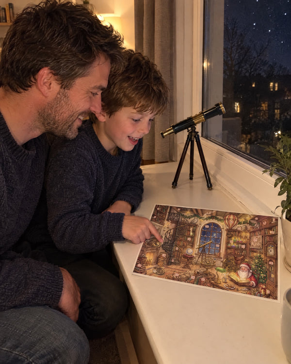 Stargazers — The Fantastic Library advent calendar card at home