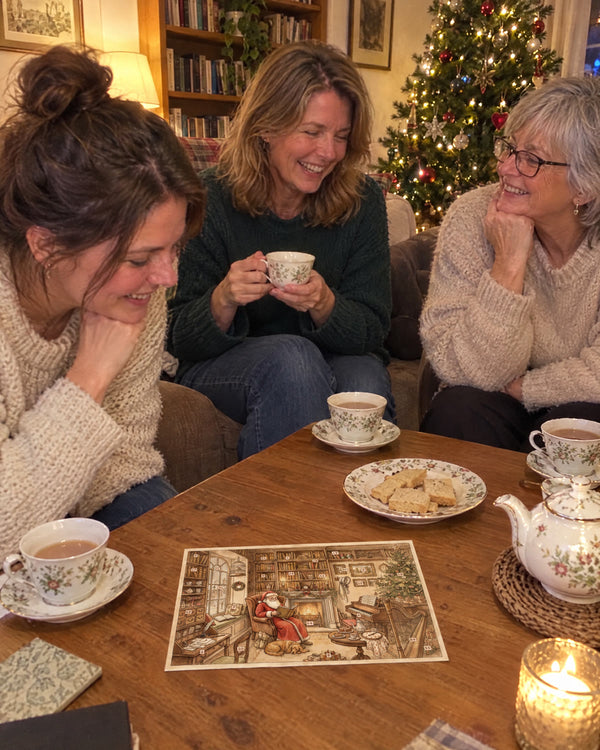 December book club — The Heroines' Library advent calendar card at home
