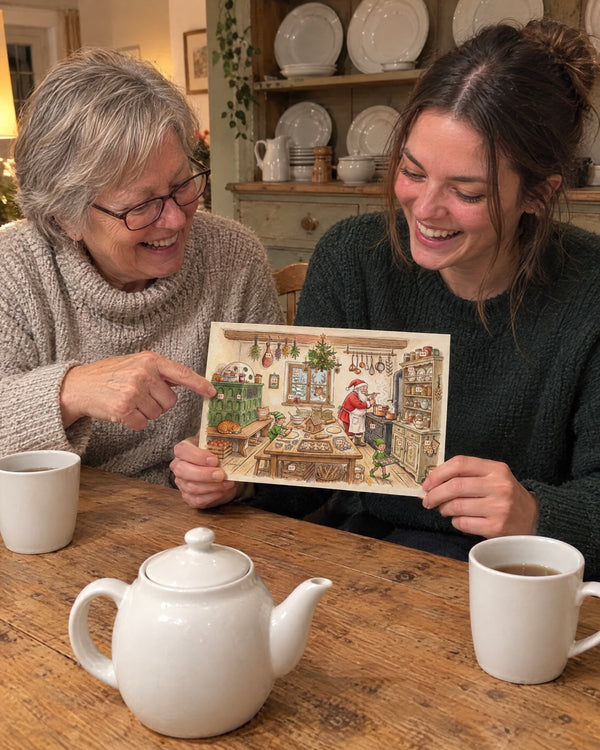 Grandma knew it straight away — Santa's Christmas Kitchen advent calendar card at home