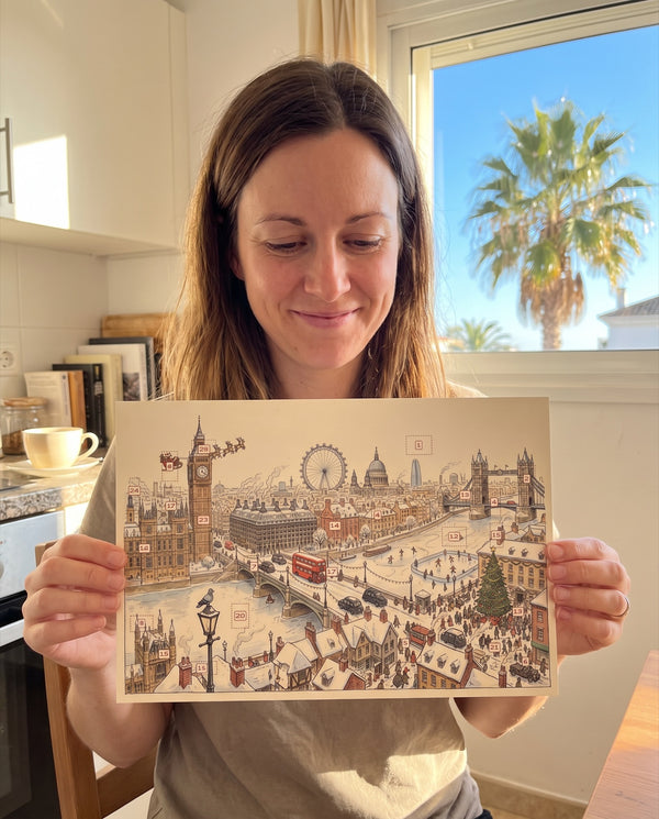 A little bit of home — Christmas in London advent calendar card at home