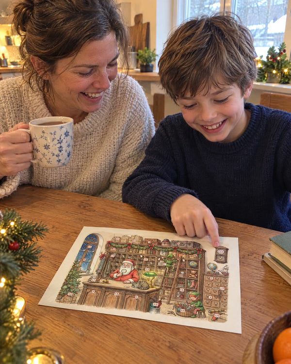 Breakfast detectives — The Literary Lost & Found advent calendar card at home
