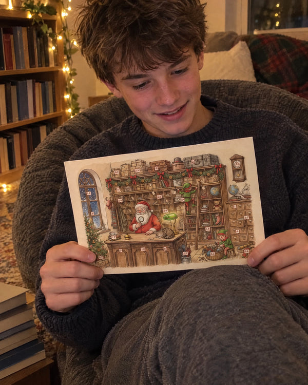 The bookworm’s corner — The Literary Lost & Found advent calendar card at home