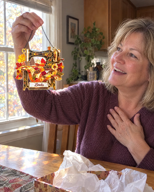 Straight out of the box — Autumn Sewing stained glass suncatcher at home
