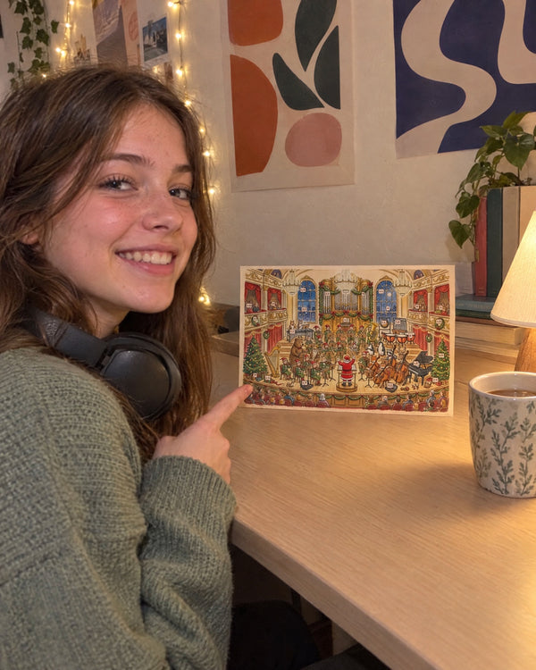 Headphones off for this — Santa's Christmas Symphony advent calendar card at home