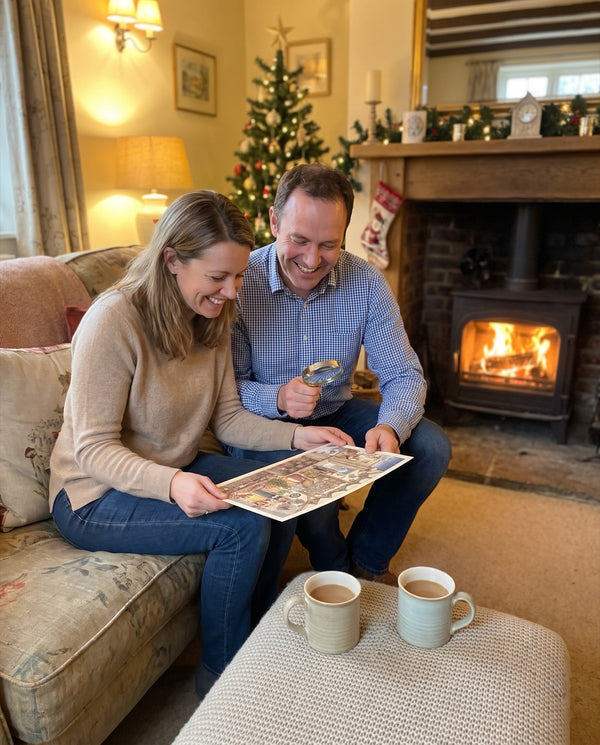 Fireside detectives — Murder at the Mistletoe Arms advent calendar card