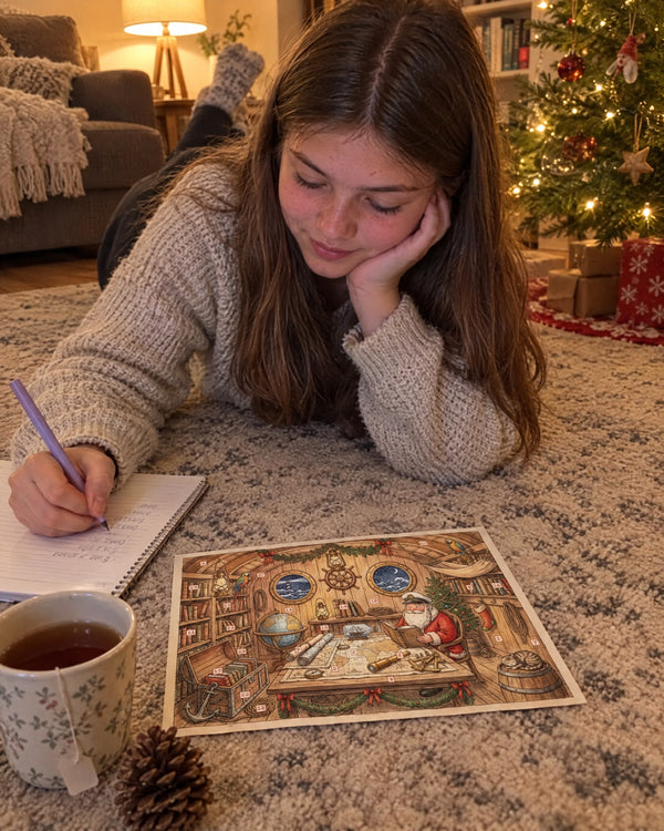 The ship’s log — The Voyager's Library advent calendar card at home