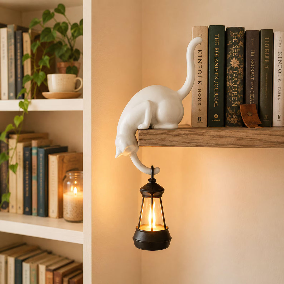 Personalized Hanging Cat Shelf Lantern