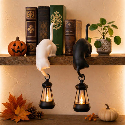 Personalized Hanging Cat Shelf Lantern