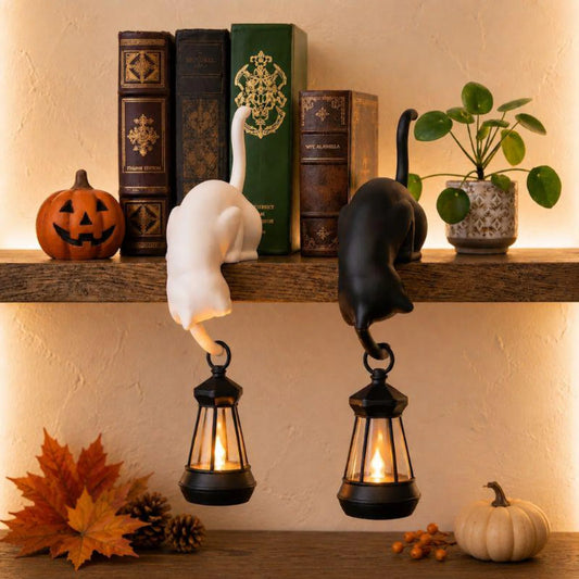Personalized Hanging Cat Shelf Lantern
