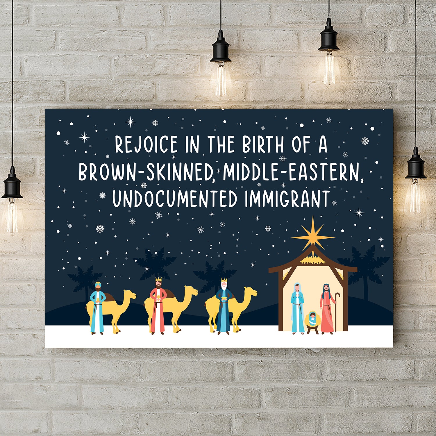 Rejoice In The Birth Of A Brown-Skinned Middle-Eastern Undocumented Immigrant Book Lovers Gift POS306