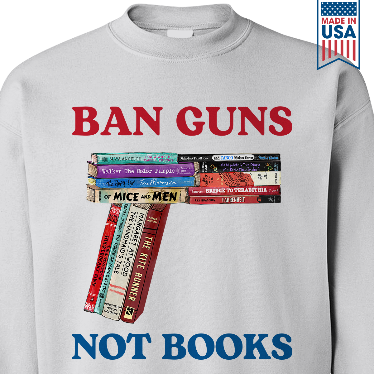 Ban Guns Not Books Book Lover Gift SWW187