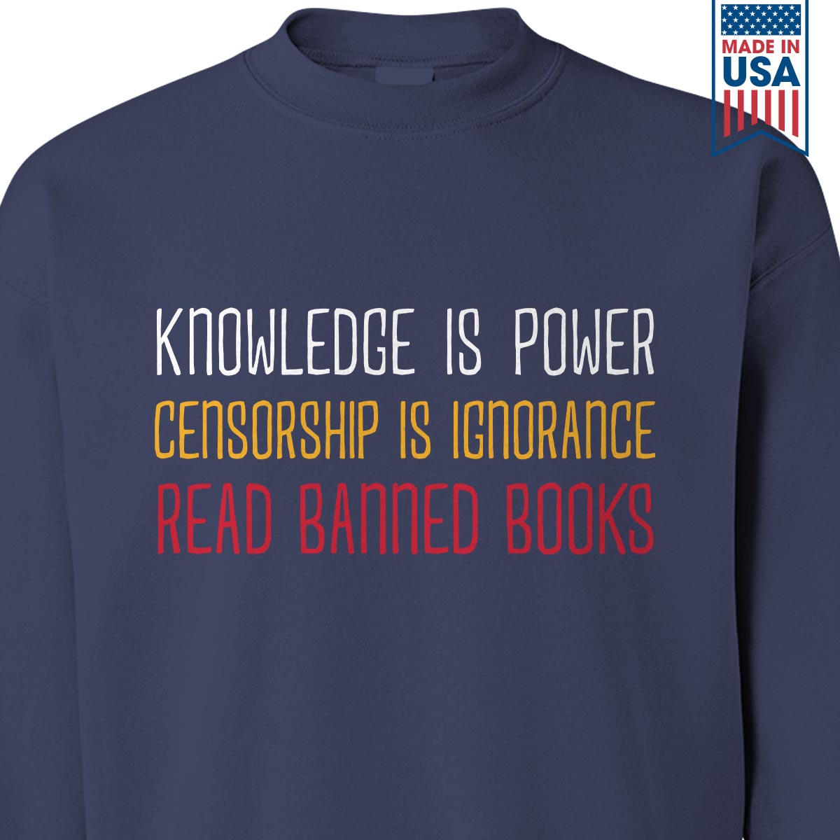 Knowledge Is Power Censorship Is Ignorance Read Banned Books Book Lovers Gift SWB226