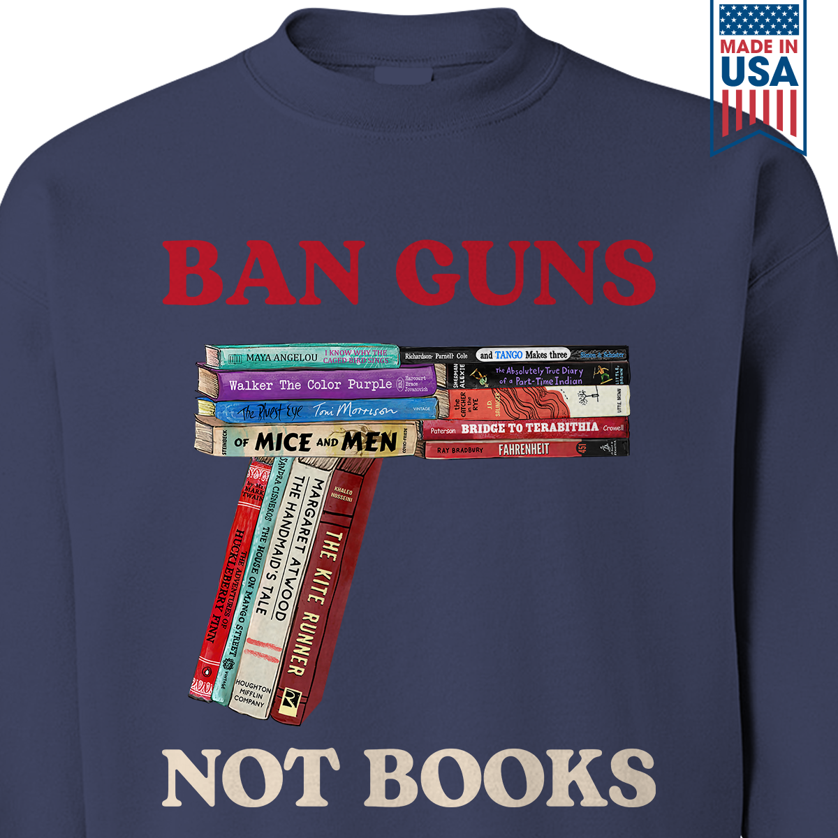 Ban Guns Not Books Book Lover Gift SWB188