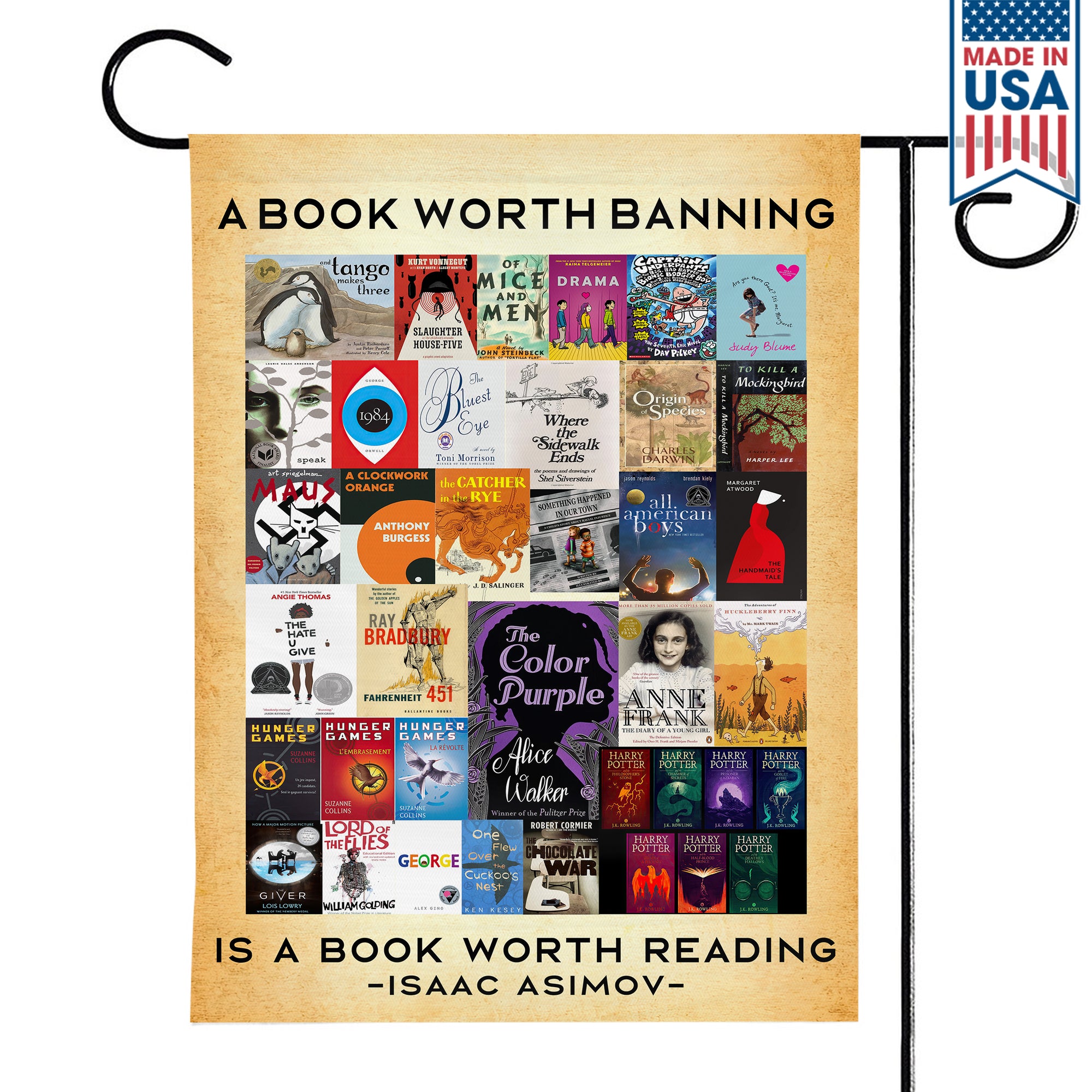 A Book Worth Banning Is A Book Worth Reading Flag Book Lovers Gift FLG02
