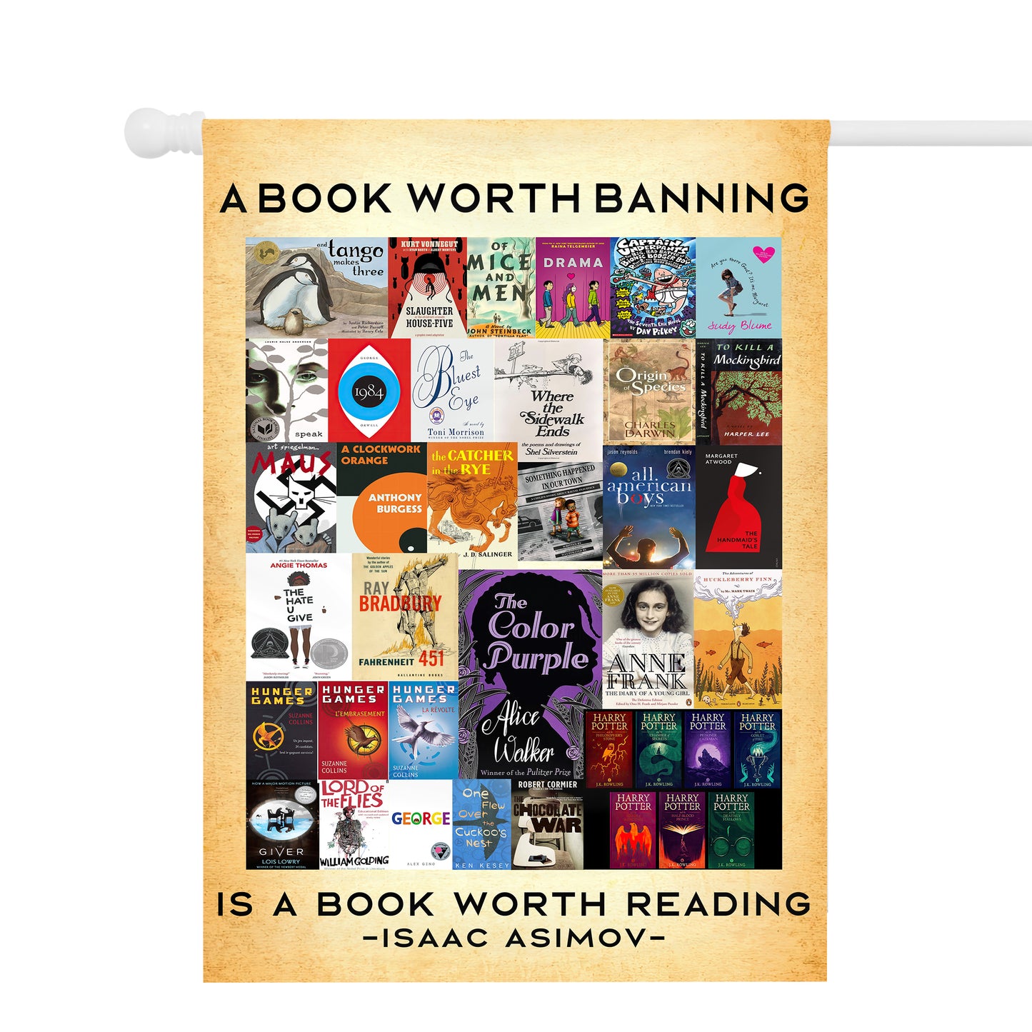 A Book Worth Banning Is A Book Worth Reading Flag Book Lovers Gift FLG02