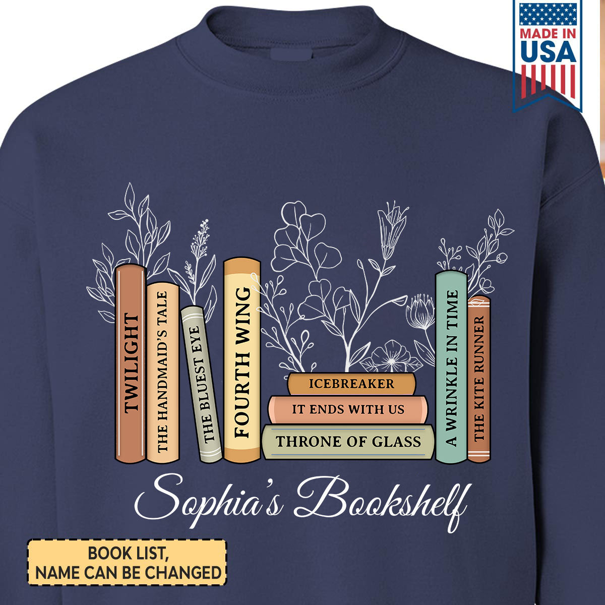 Custom Bookshelf Shirt Book Lovers Gift SWBH02