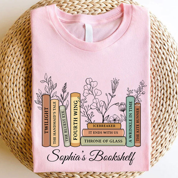 Custom Bookshelf Shirt Book Lovers Gift TSWH01 - Bookswares