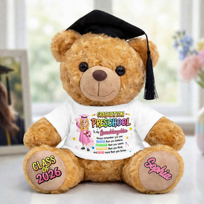 Preschool Kindergarten Graduation  - Personalized Graduation Bear With Card