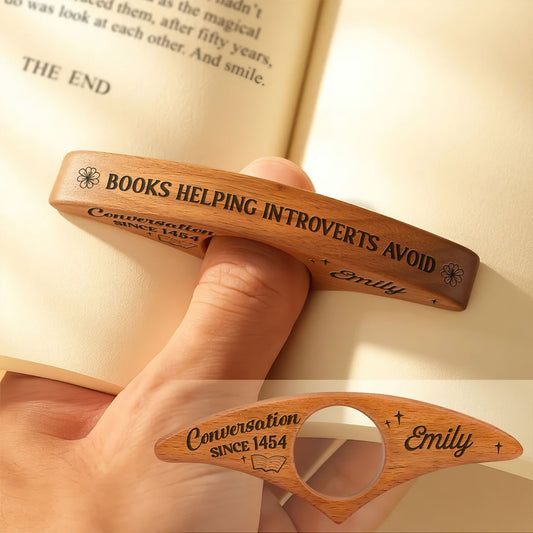 Books Helping Introverts Avoid Conversation Since 1454 - Personalized Book Page Holder