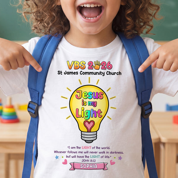Jesus Is My Light 2026 VBS Preschool Kindergarten - Personalized Kid T-Shirt