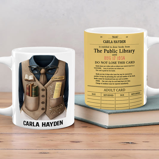 The Librarian, The Myth, The Legend - Personalized Ceramic Coffee Mug