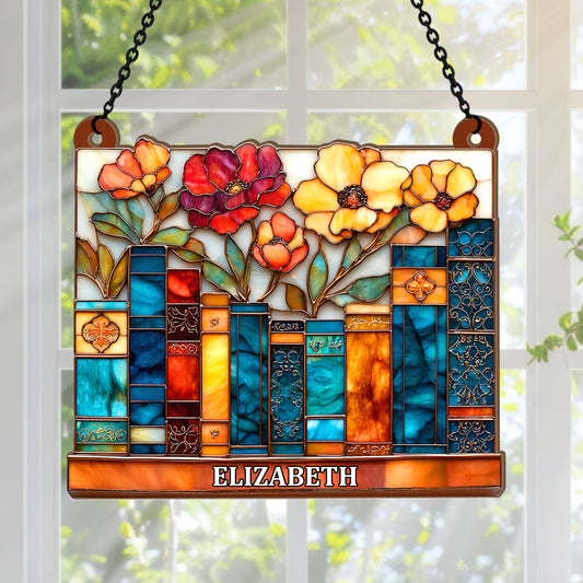 The Floral Library - Personalized Acrylic Suncatcher