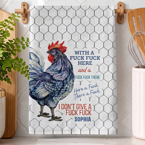 With A F F Here - Personalized Kitchen Towel
