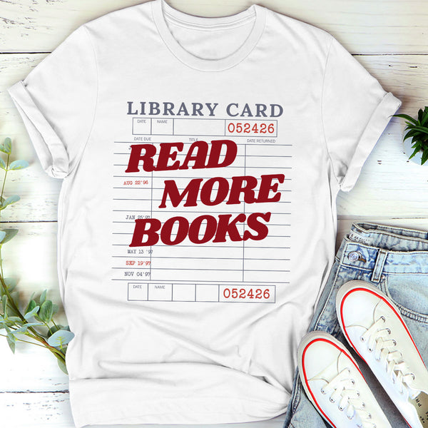 Read More Books Library Card -  2D Unisex T-shirt