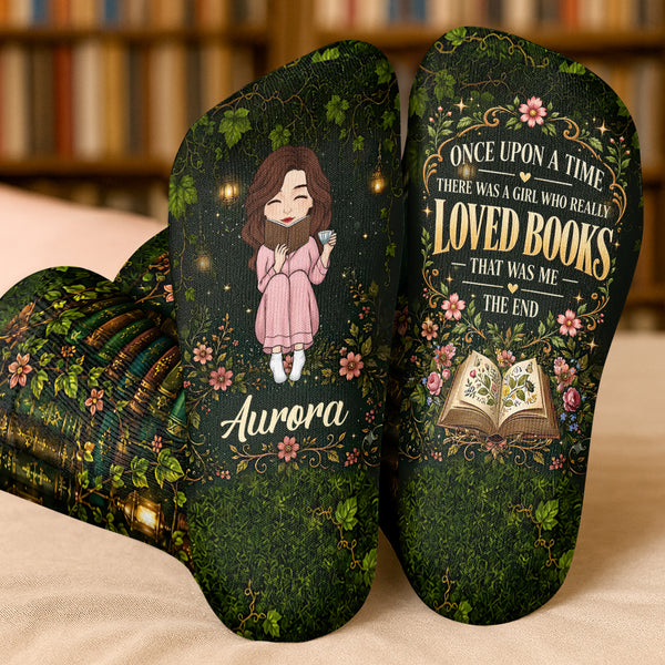 Shhh I'm Reading Gift For Book Lovers - Personalized Custom Socks