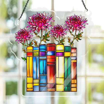 Custom Bookish Garden - Personalized Acrylic Suncatcher