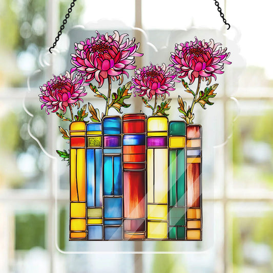 Custom Bookish Garden - Personalized Acrylic Suncatcher