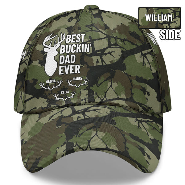 Father's Day Gifts, Best Buckin' Dad, Grandpa Ever - Personalized Classic Cap