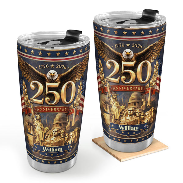 America 250 Years of Freedom - Personalized Stainless Steel Tumbler